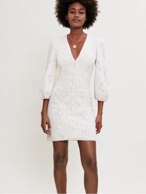 Maje Richet Dress 8 NWT sequin crochet